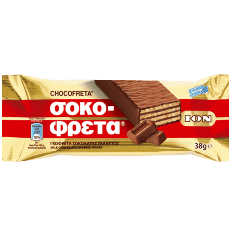 Schokofreta (38g) ION von ION bei Araxxon  - Hochwertiges griechisches Produkt.   Schokofreta (38g) ION από ION στο Araxxon  - Αυθεντικό ελληνικό προϊόν.